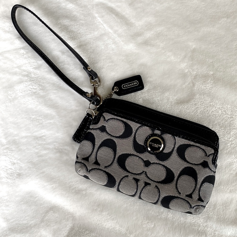 Signature coach wristlet